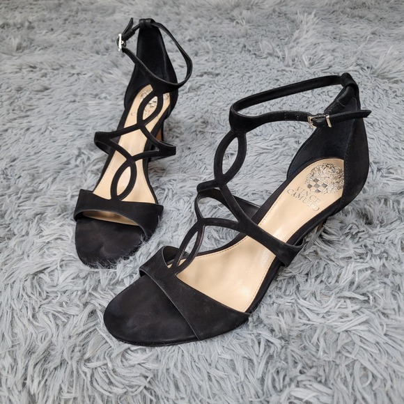 Vince Camuto Shoes - Vince Camuto Shoes Womens Size 7.5 Black VC Payto Strappy Heel Sandals